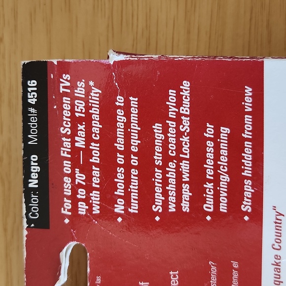 Quake Hold 04516 Quake Hold!  70" Flatscreen Safety Strap - Picture 5 of 8